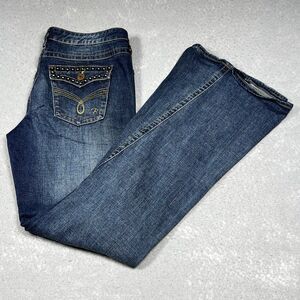 Revolution by Revolt Jeans Womens Juniors Size 15 Blue Denim Flared Jeans